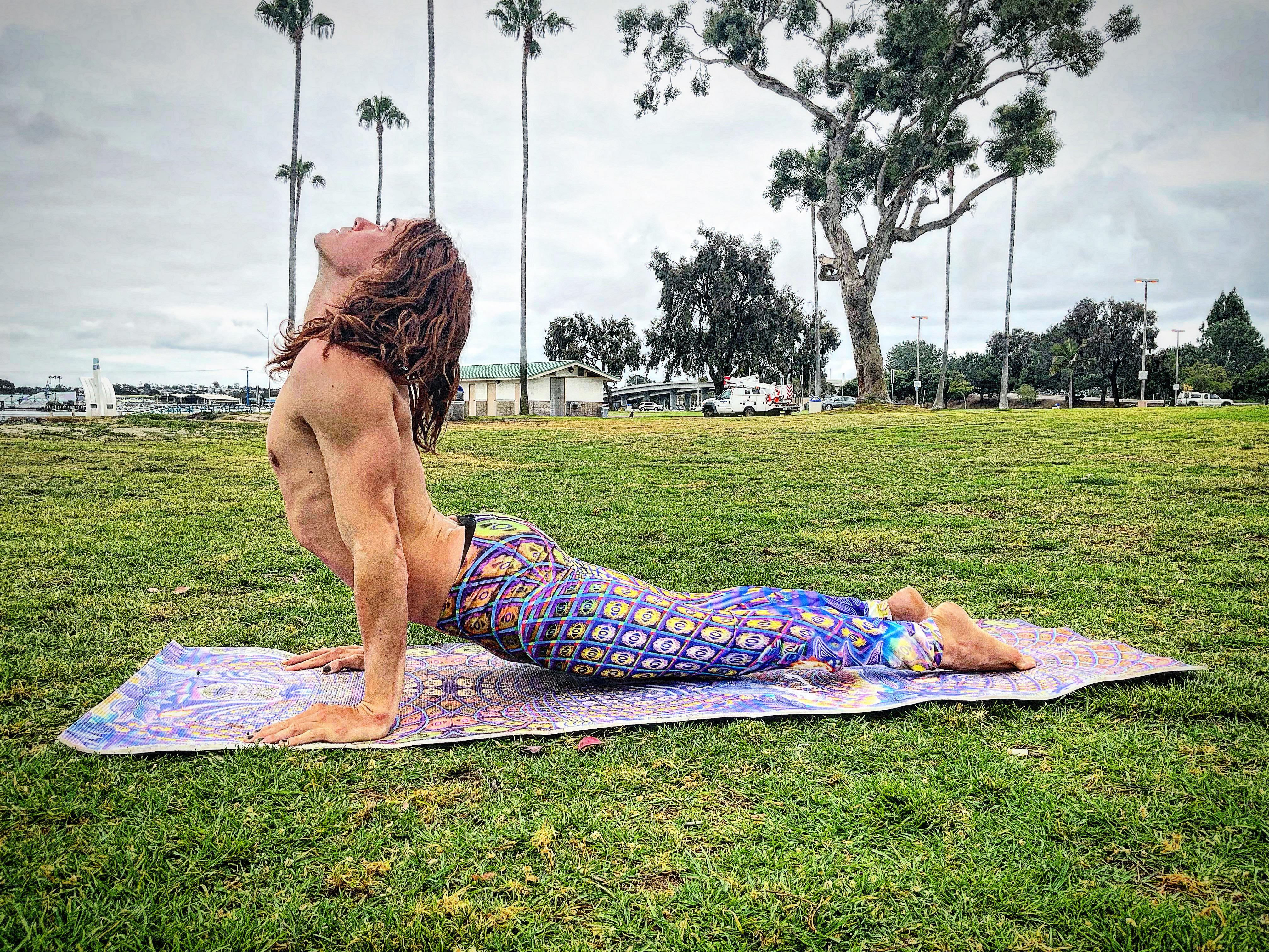 Advanced outdoor yoga progression